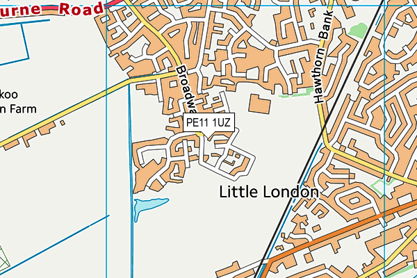 PE11 1UZ map - OS VectorMap District (Ordnance Survey) PE11 1UZ map - OS VectorMap District (Ordnance Survey)