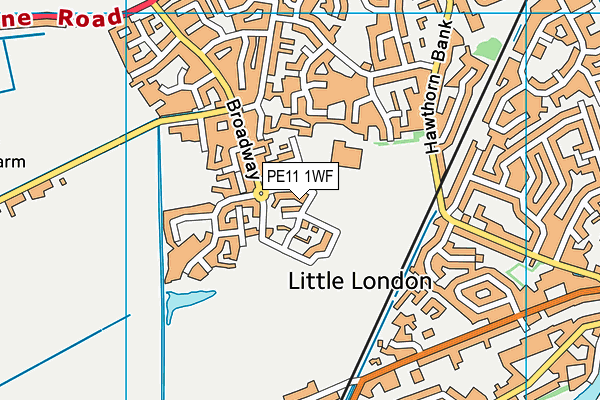 PE11 1WF map - OS VectorMap District (Ordnance Survey) PE11 1WF map - OS VectorMap District (Ordnance Survey)