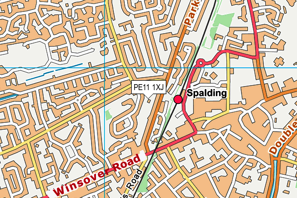 PE11 1XJ map - OS VectorMap District (Ordnance Survey)