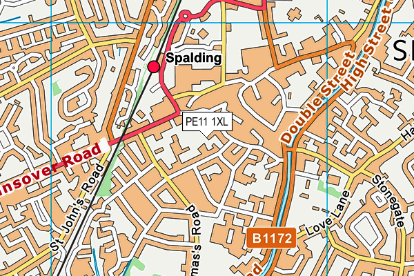 PE11 1XL map - OS VectorMap District (Ordnance Survey) PE11 1XL map - OS VectorMap District (Ordnance Survey)