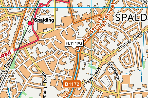 PE11 1XQ map - OS VectorMap District (Ordnance Survey)
