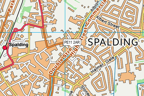 PE11 2AR map - OS VectorMap District (Ordnance Survey) PE11 2AR map - OS VectorMap District (Ordnance Survey)