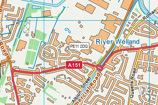 PE11 2DQ map - OS VectorMap District (Ordnance Survey) PE11 2DQ map - OS VectorMap District (Ordnance Survey)
