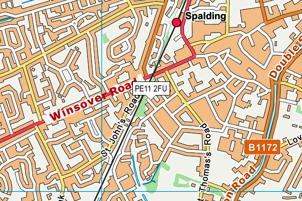 PE11 2FU map - OS VectorMap District (Ordnance Survey) PE11 2FU map - OS VectorMap District (Ordnance Survey)