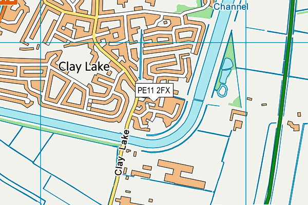 PE11 2FX map - OS VectorMap District (Ordnance Survey) PE11 2FX map - OS VectorMap District (Ordnance Survey)