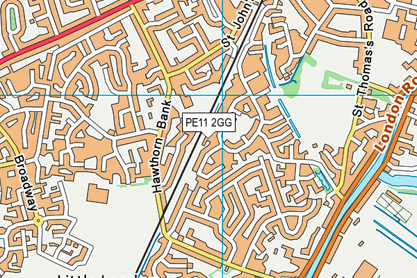 PE11 2GG map - OS VectorMap District (Ordnance Survey) PE11 2GG map - OS VectorMap District (Ordnance Survey)