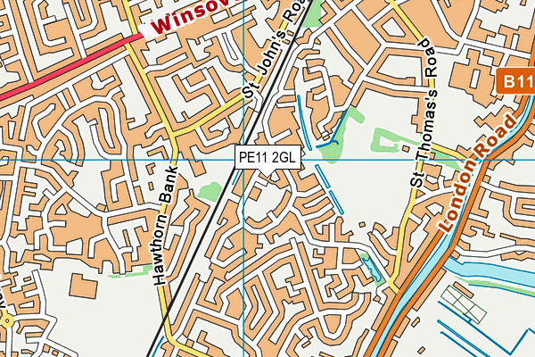 PE11 2GL map - OS VectorMap District (Ordnance Survey) PE11 2GL map - OS VectorMap District (Ordnance Survey)