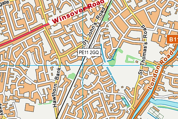 PE11 2GQ map - OS VectorMap District (Ordnance Survey) PE11 2GQ map - OS VectorMap District (Ordnance Survey)