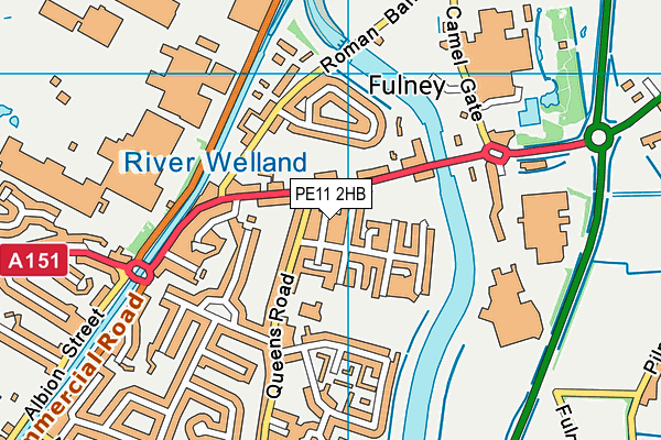 PE11 2HB map - OS VectorMap District (Ordnance Survey) PE11 2HB map - OS VectorMap District (Ordnance Survey)