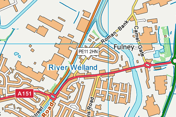 PE11 2HN map - OS VectorMap District (Ordnance Survey) PE11 2HN map - OS VectorMap District (Ordnance Survey)