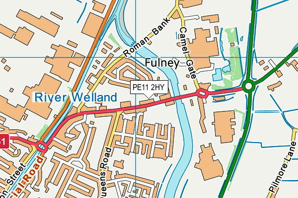 PE11 2HY map - OS VectorMap District (Ordnance Survey) PE11 2HY map - OS VectorMap District (Ordnance Survey)