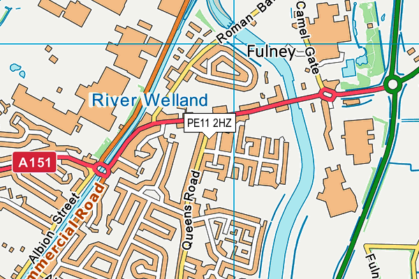 PE11 2HZ map - OS VectorMap District (Ordnance Survey)