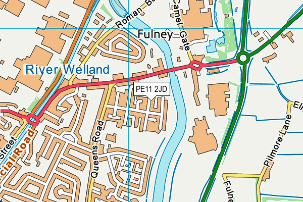 PE11 2JD map - OS VectorMap District (Ordnance Survey) PE11 2JD map - OS VectorMap District (Ordnance Survey)