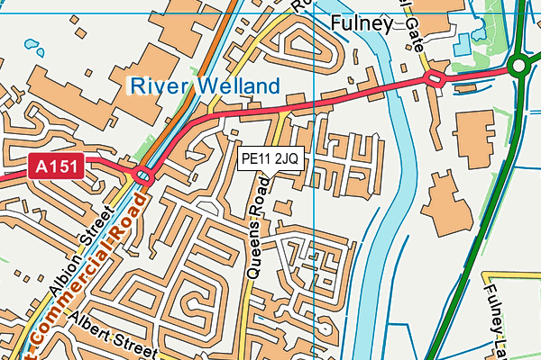PE11 2JQ map - OS VectorMap District (Ordnance Survey) PE11 2JQ map - OS VectorMap District (Ordnance Survey)