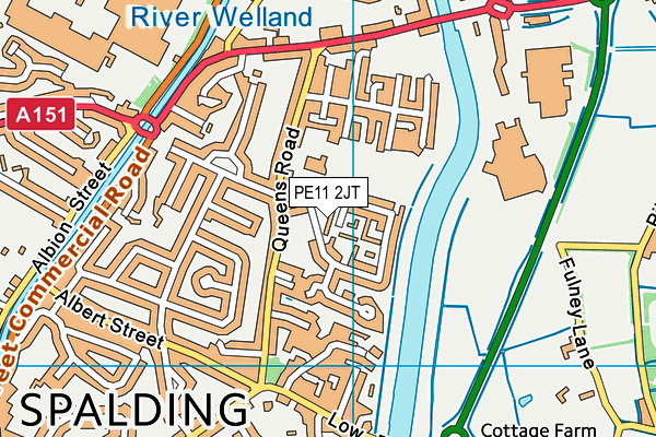 PE11 2JT map - OS VectorMap District (Ordnance Survey)