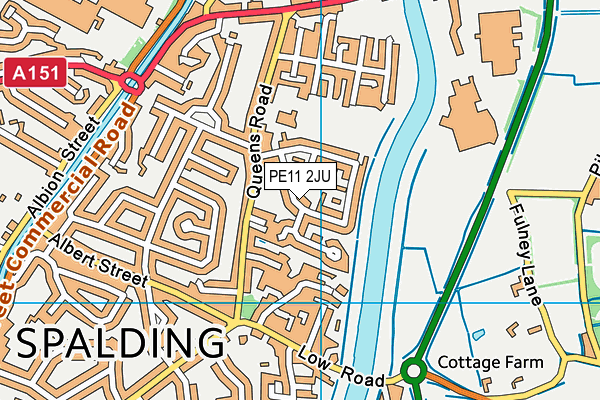 PE11 2JU map - OS VectorMap District (Ordnance Survey) PE11 2JU map - OS VectorMap District (Ordnance Survey)