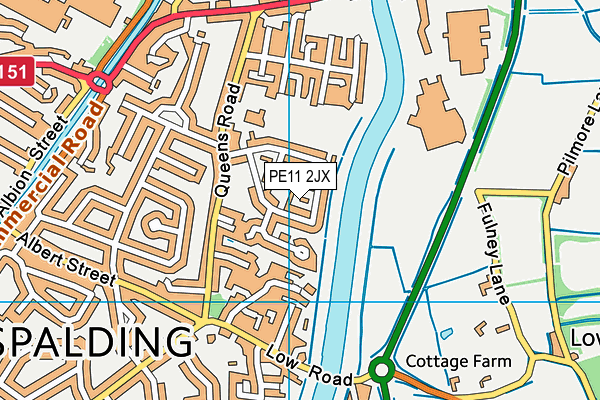 PE11 2JX map - OS VectorMap District (Ordnance Survey) PE11 2JX map - OS VectorMap District (Ordnance Survey)