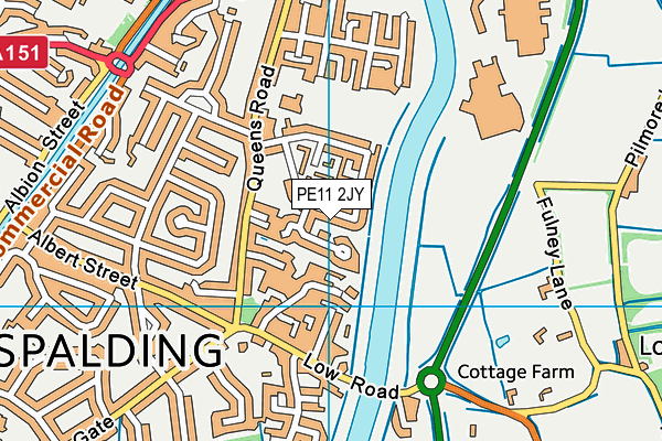 PE11 2JY map - OS VectorMap District (Ordnance Survey) PE11 2JY map - OS VectorMap District (Ordnance Survey)