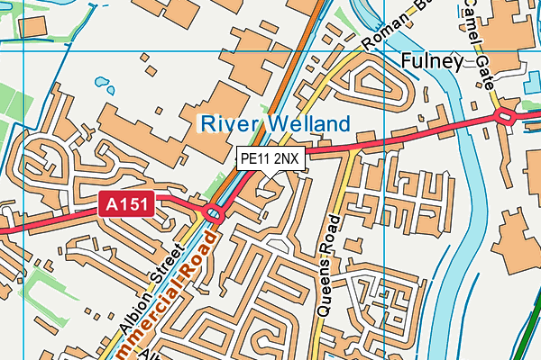 PE11 2NX map - OS VectorMap District (Ordnance Survey) PE11 2NX map - OS VectorMap District (Ordnance Survey)