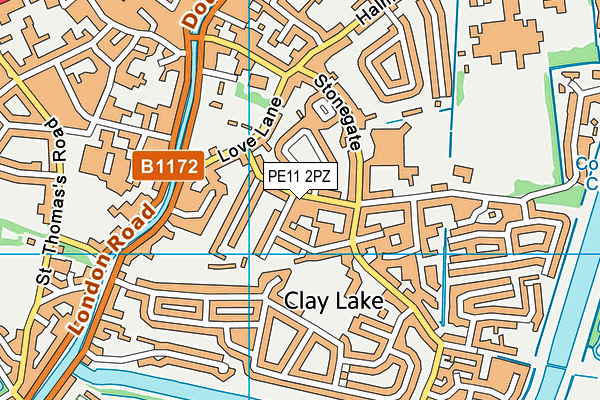 PE11 2PZ map - OS VectorMap District (Ordnance Survey) PE11 2PZ map - OS VectorMap District (Ordnance Survey)