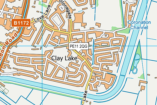 PE11 2QG map - OS VectorMap District (Ordnance Survey) PE11 2QG map - OS VectorMap District (Ordnance Survey)
