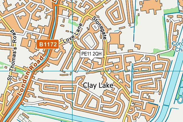 PE11 2QH map - OS VectorMap District (Ordnance Survey) PE11 2QH map - OS VectorMap District (Ordnance Survey)