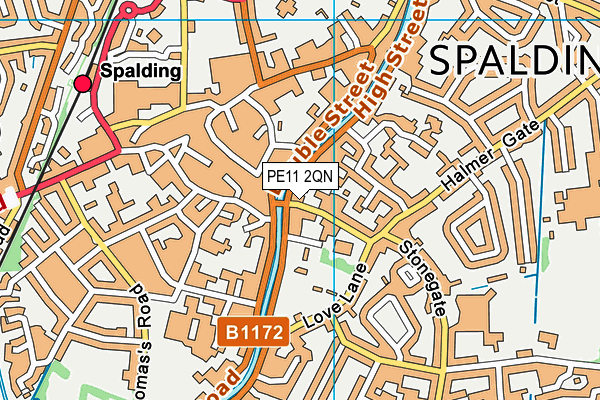 PE11 2QN map - OS VectorMap District (Ordnance Survey) PE11 2QN map - OS VectorMap District (Ordnance Survey)