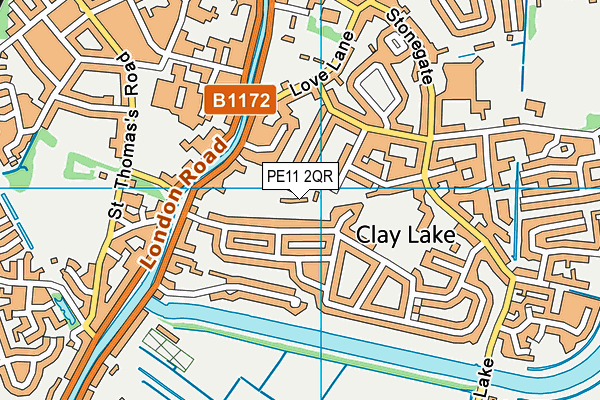 PE11 2QR map - OS VectorMap District (Ordnance Survey) PE11 2QR map - OS VectorMap District (Ordnance Survey)