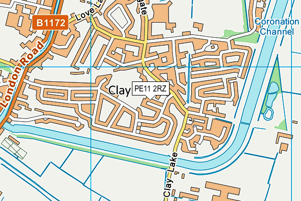 PE11 2RZ map - OS VectorMap District (Ordnance Survey) PE11 2RZ map - OS VectorMap District (Ordnance Survey)