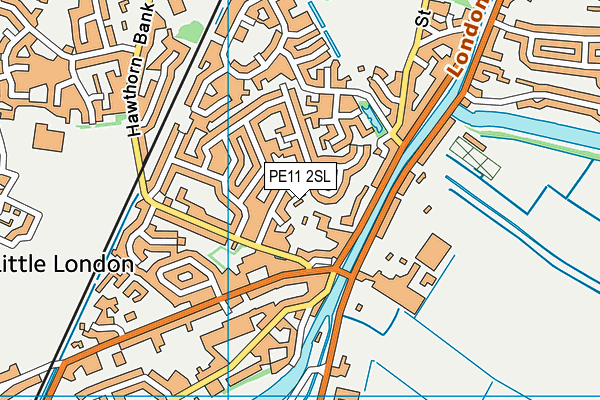 PE11 2SL map - OS VectorMap District (Ordnance Survey) PE11 2SL map - OS VectorMap District (Ordnance Survey)