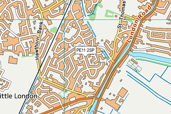 PE11 2SP map - OS VectorMap District (Ordnance Survey) PE11 2SP map - OS VectorMap District (Ordnance Survey)