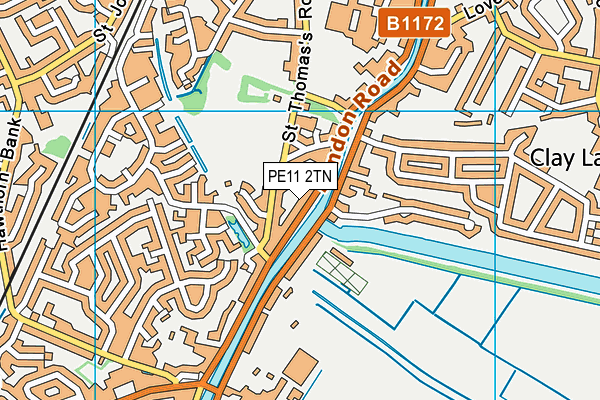 PE11 2TN map - OS VectorMap District (Ordnance Survey) PE11 2TN map - OS VectorMap District (Ordnance Survey)