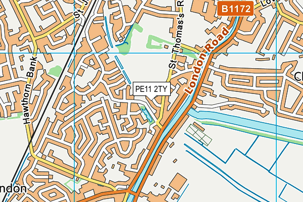 PE11 2TY map - OS VectorMap District (Ordnance Survey) PE11 2TY map - OS VectorMap District (Ordnance Survey)