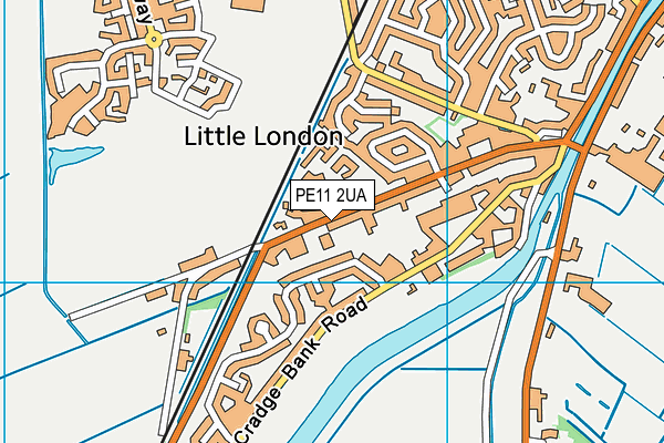 PE11 2UA map - OS VectorMap District (Ordnance Survey) PE11 2UA map - OS VectorMap District (Ordnance Survey)
