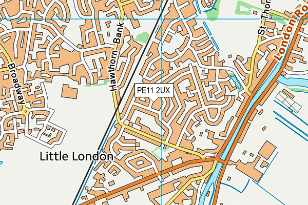 PE11 2UX map - OS VectorMap District (Ordnance Survey) PE11 2UX map - OS VectorMap District (Ordnance Survey)