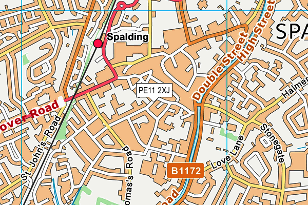 PE11 2XJ map - OS VectorMap District (Ordnance Survey) PE11 2XJ map - OS VectorMap District (Ordnance Survey)
