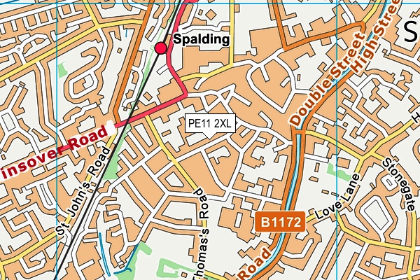 PE11 2XL map - OS VectorMap District (Ordnance Survey) PE11 2XL map - OS VectorMap District (Ordnance Survey)