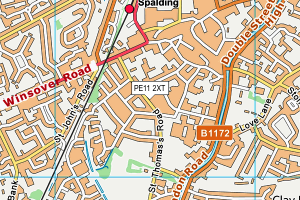 PE11 2XT map - OS VectorMap District (Ordnance Survey) PE11 2XT map - OS VectorMap District (Ordnance Survey)