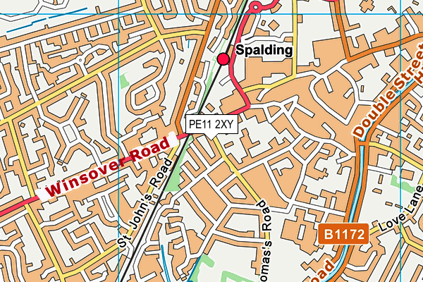 PE11 2XY map - OS VectorMap District (Ordnance Survey)