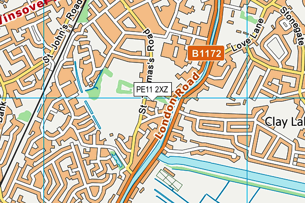 PE11 2XZ map - OS VectorMap District (Ordnance Survey) PE11 2XZ map - OS VectorMap District (Ordnance Survey)