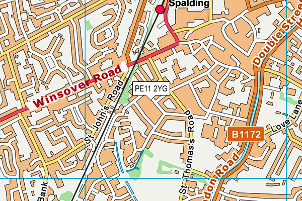 PE11 2YG map - OS VectorMap District (Ordnance Survey) PE11 2YG map - OS VectorMap District (Ordnance Survey)