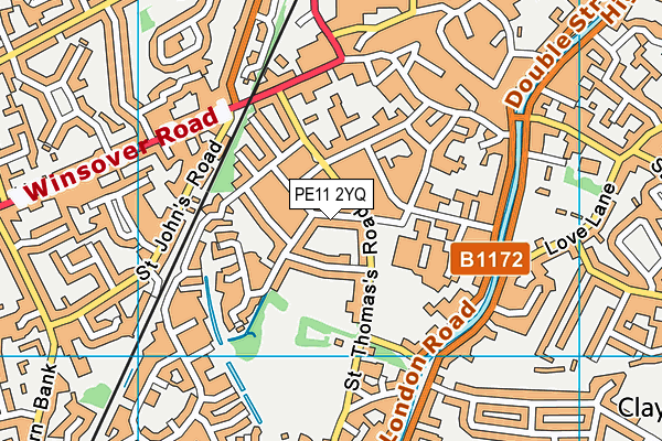 PE11 2YQ map - OS VectorMap District (Ordnance Survey) PE11 2YQ map - OS VectorMap District (Ordnance Survey)