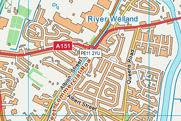 PE11 2YU map - OS VectorMap District (Ordnance Survey) PE11 2YU map - OS VectorMap District (Ordnance Survey)