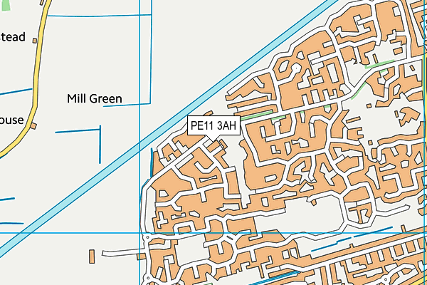 PE11 3AH map - OS VectorMap District (Ordnance Survey) PE11 3AH map - OS VectorMap District (Ordnance Survey)
