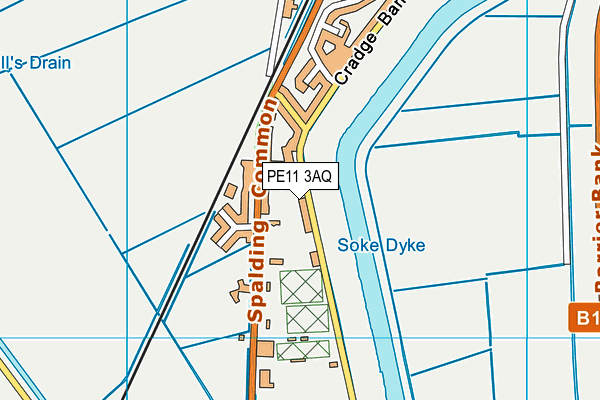 PE11 3AQ map - OS VectorMap District (Ordnance Survey)