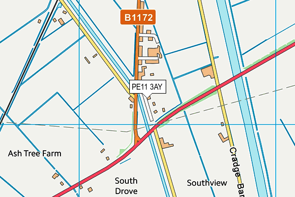PE11 3AY map - OS VectorMap District (Ordnance Survey) PE11 3AY map - OS VectorMap District (Ordnance Survey)