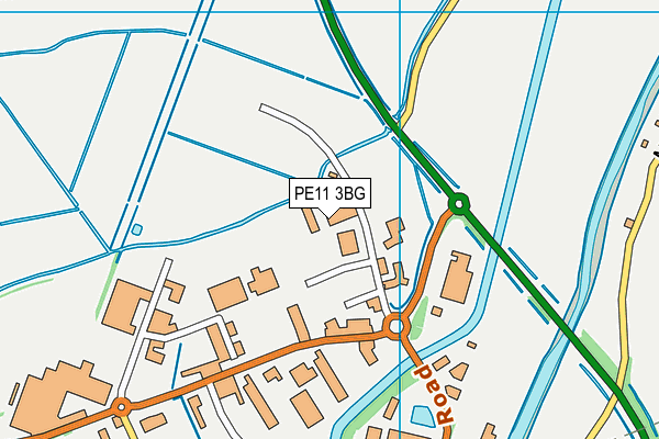 PE11 3BG map - OS VectorMap District (Ordnance Survey) PE11 3BG map - OS VectorMap District (Ordnance Survey)