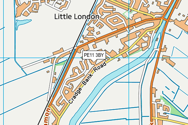 PE11 3BY map - OS VectorMap District (Ordnance Survey)