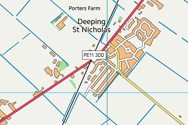 PE11 3DD map - OS VectorMap District (Ordnance Survey) PE11 3DD map - OS VectorMap District (Ordnance Survey)