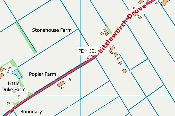 PE11 3DJ map - OS VectorMap District (Ordnance Survey) PE11 3DJ map - OS VectorMap District (Ordnance Survey)
